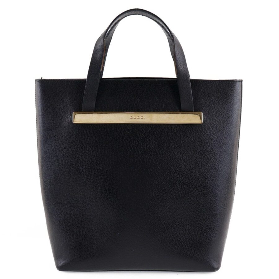 Gucci Old Leather Black Ladies Tote Bag | Studio Nafay
