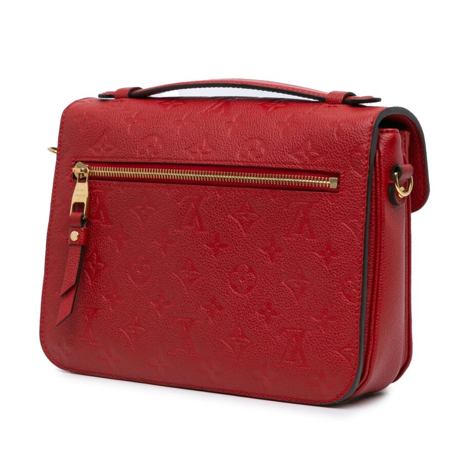 Red Louis Vuitton مونوغرام Empreinte Pochette Metis Satchel | Studio Nafay