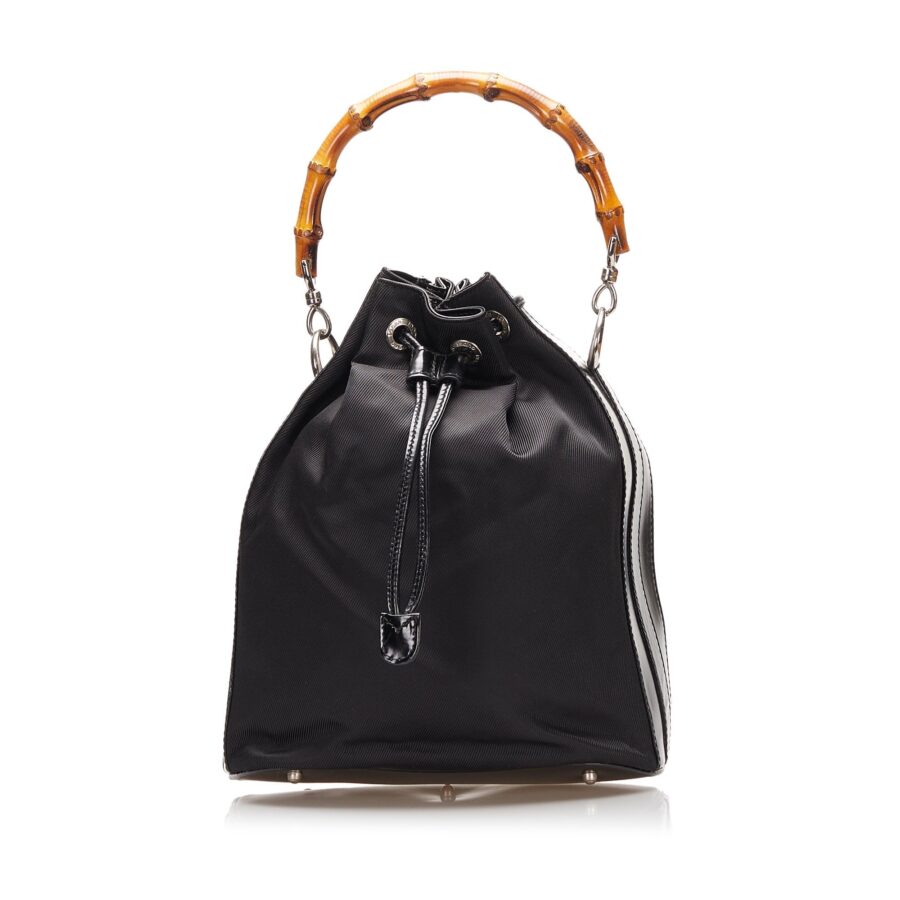 Gucci Nylon Bamboo Bucket Satchel | Studio Nafay