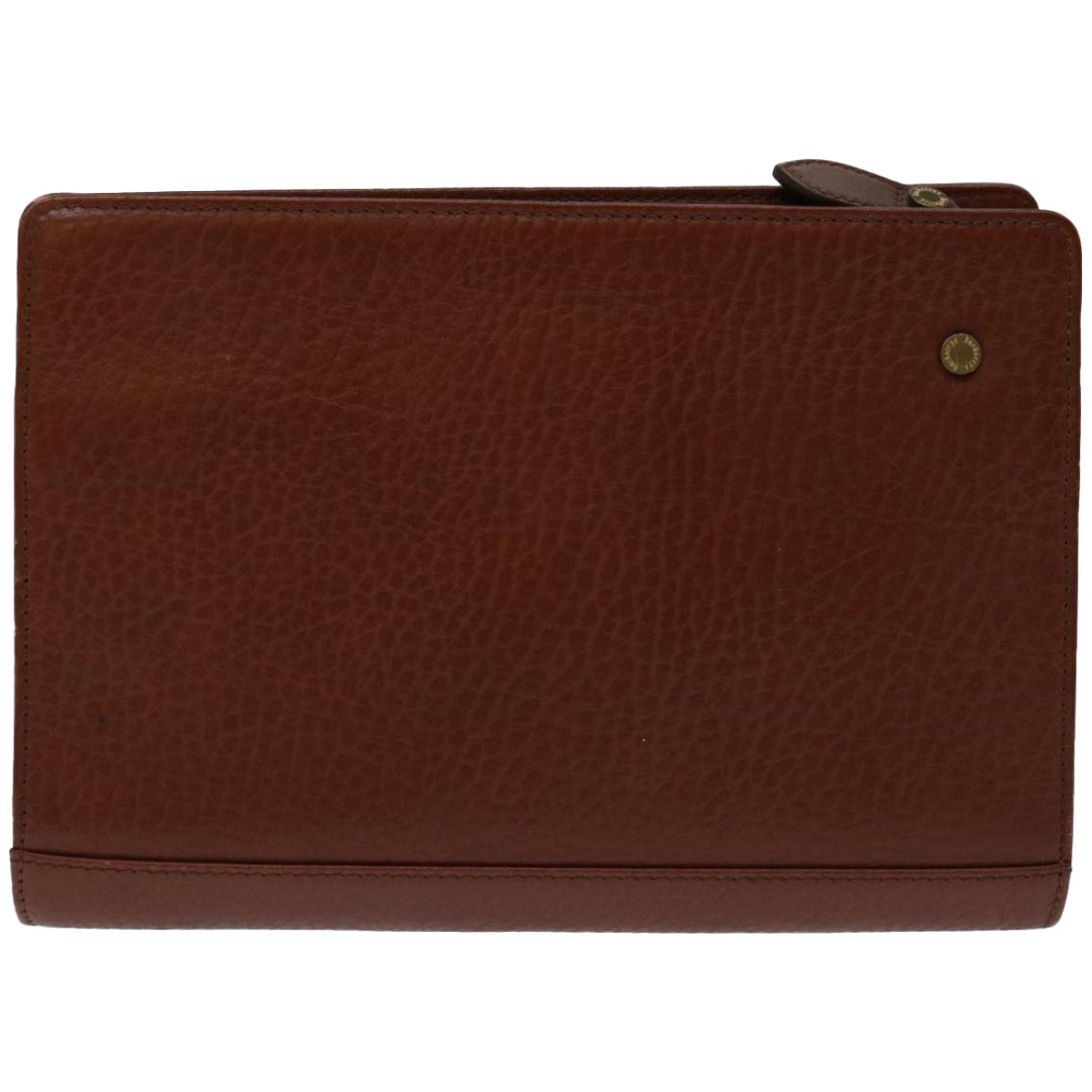 BURBERRYSs حقيبة سهرة Bag جلد بني Auth bs12180