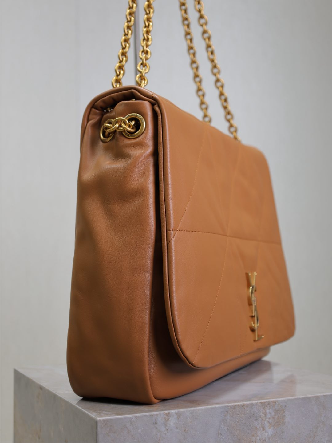 Jamie 4.3 كبير BAG 43 IN Bronze بني Smooth Lambskin إكسسوارات ذهبية