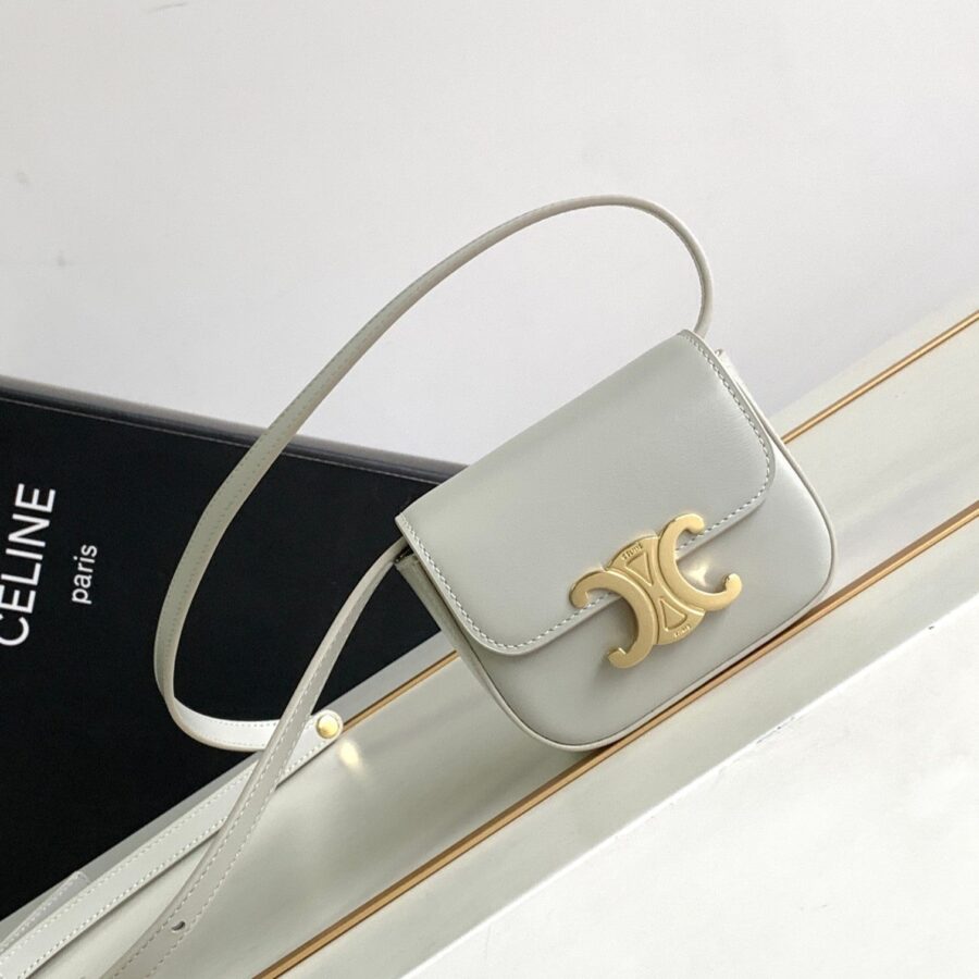 Celine Triomphe grey bag – front view